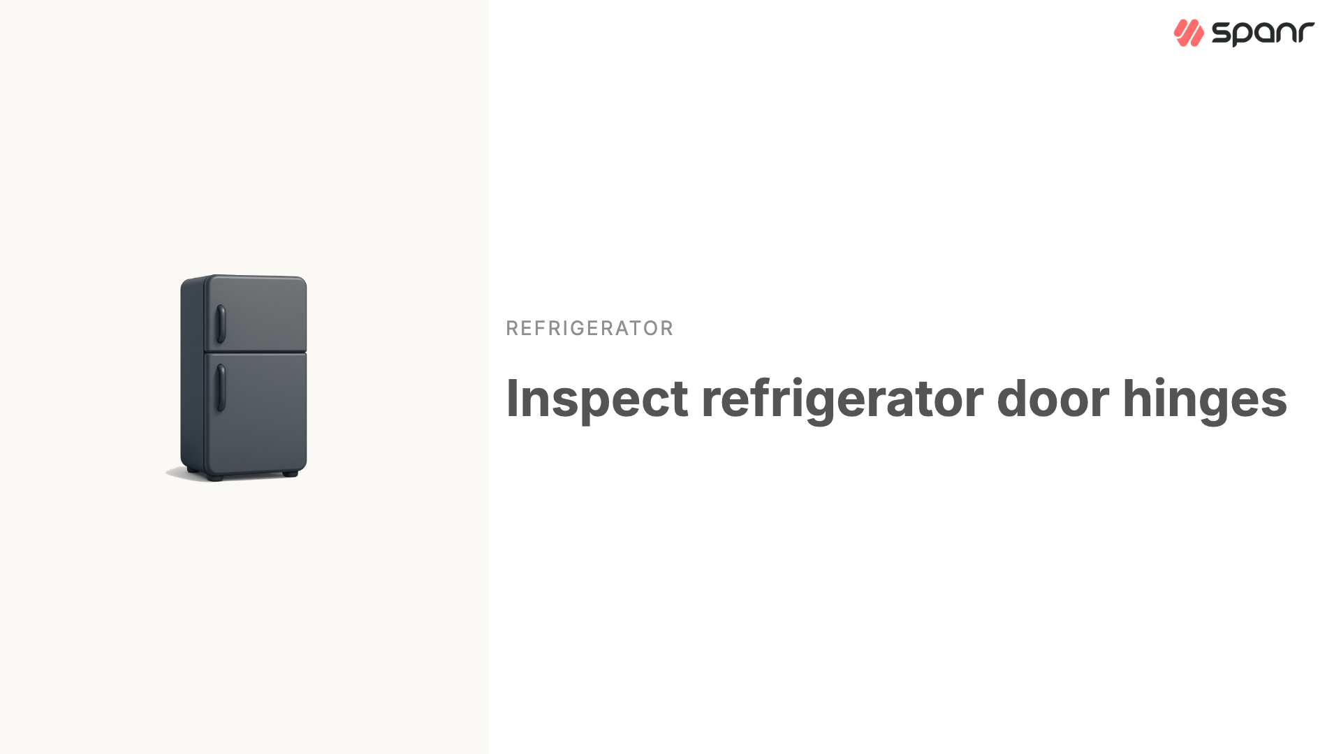 Inspect Refrigerator Door Hinges